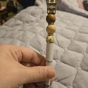 Coffee Themed Beaded Pen